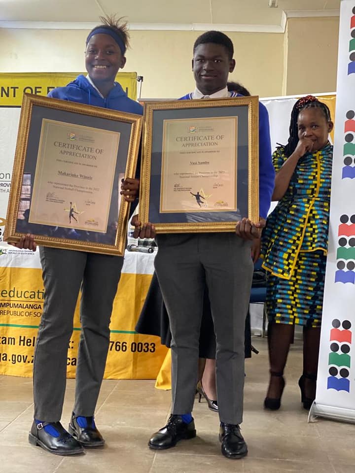 MEC Majuba honoured top sports achievers of Shabalala secondary school