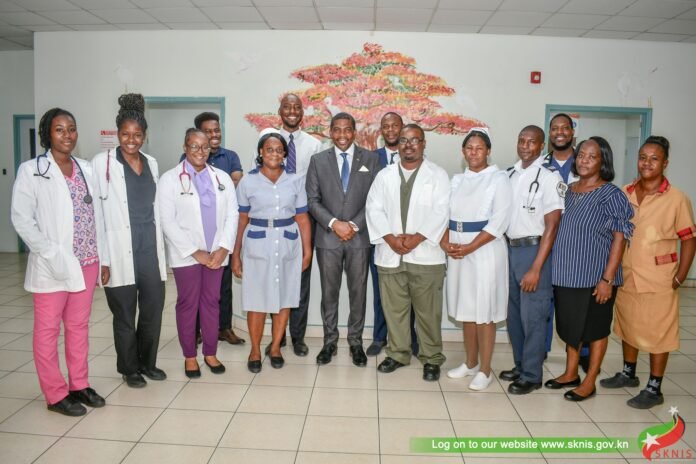 St Kitts and Nevis PM Terrance Drew visits JNF General Hospital to examine health situation