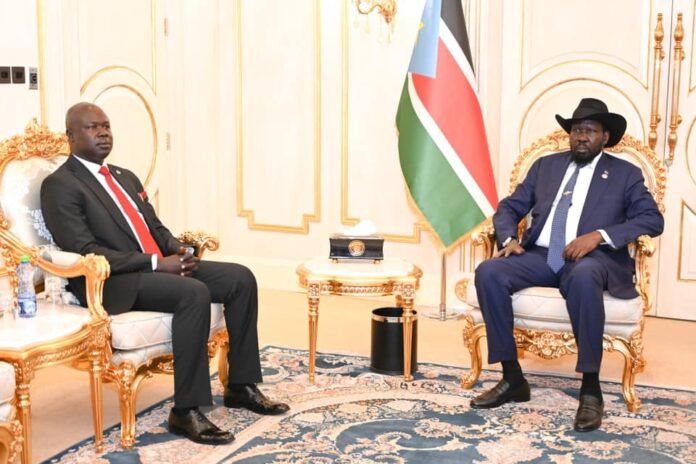 President Kiir bids farewell to South Sudan Ambassador to Uganda