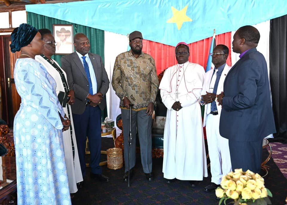 President Kiir receives Christmas greetings at his residence