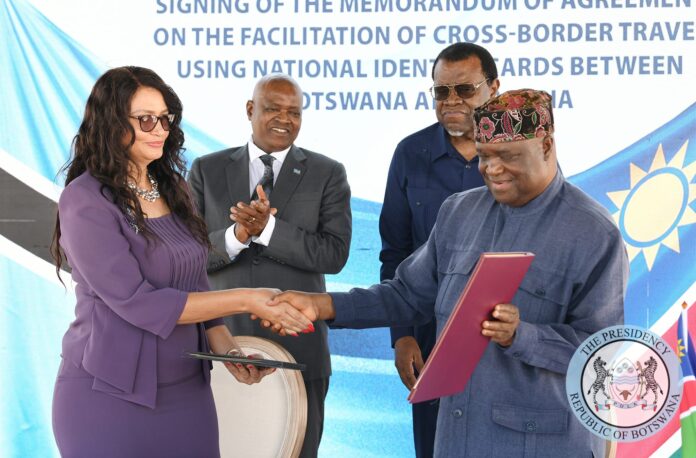 Botswana and Namibia sign agreement for borderless travel with National ID