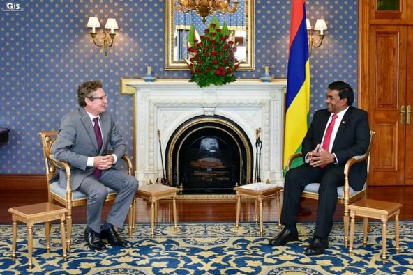 Ambassador of Belgium to Mauritius pays courtesy call on President Roopun