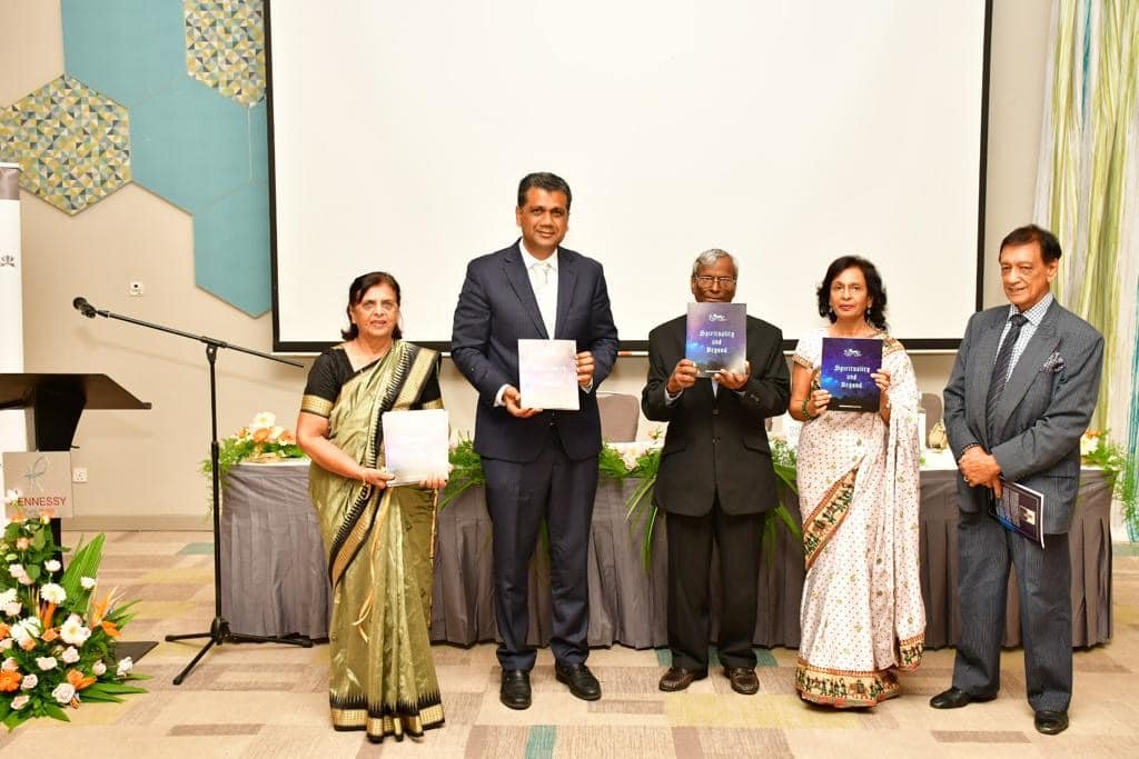 Minister Ramano launches Krishnanand Guptar’s book “Spirituality and Beyond