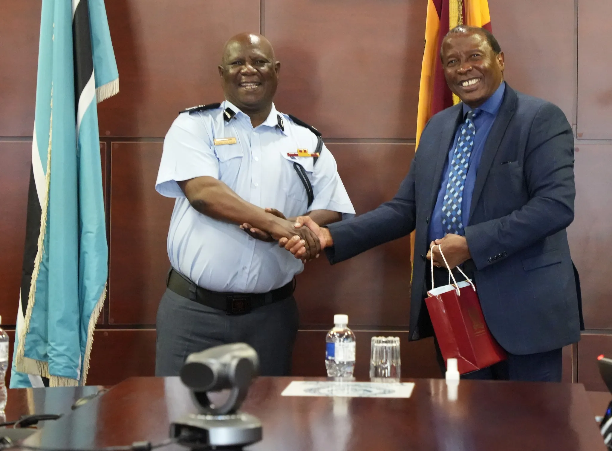 Botswana Commissioner Andrew Sesinyi pays courtesy call to headquarters