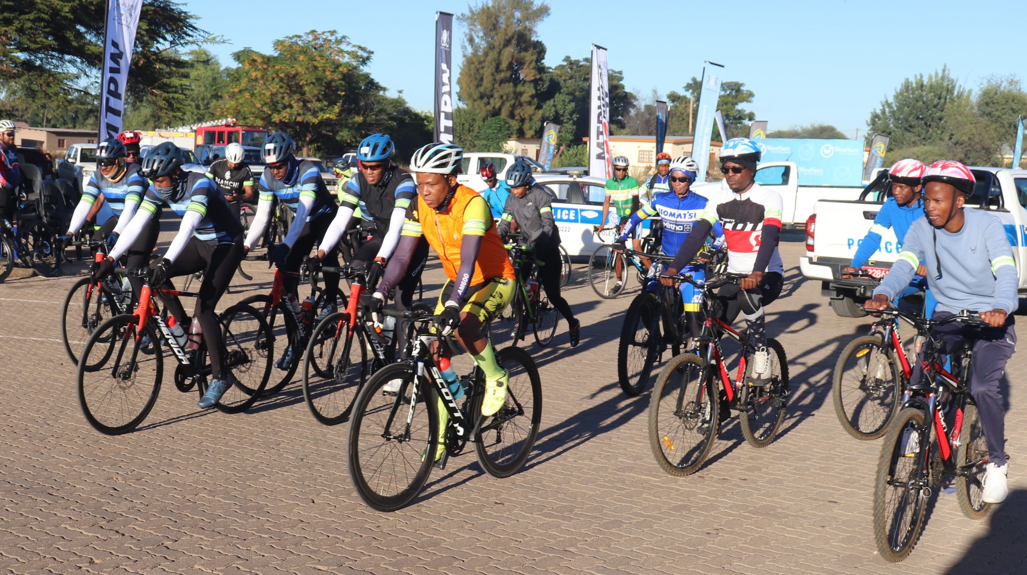 Minister Morwaeng leads safe cycling awareness campaign