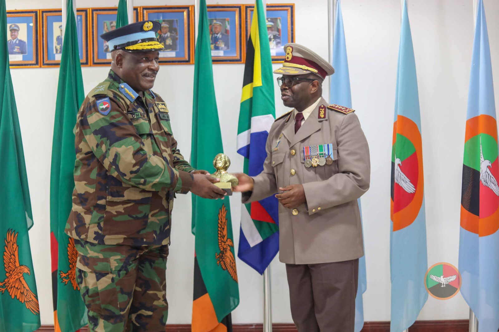 Zambia SANDF SG Mtshaveni Peter visits ZAF HQ