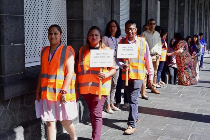 Fire Drill enhances safety at Mauritius Prime Minister's Office