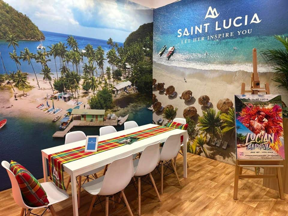 Dy PM Ernest Hilaire continues promoting Saint Lucia at WTM, Image: facebook