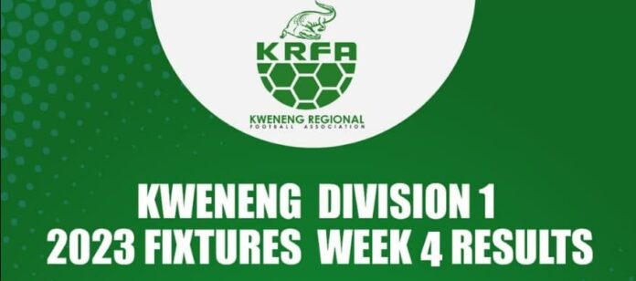 Kweneng Division 1 Week 4 results and log standings