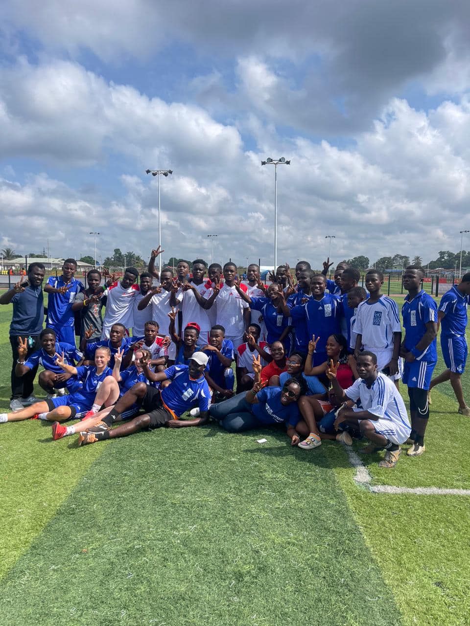 Liberia hosts football match to mark International Volunteers Day