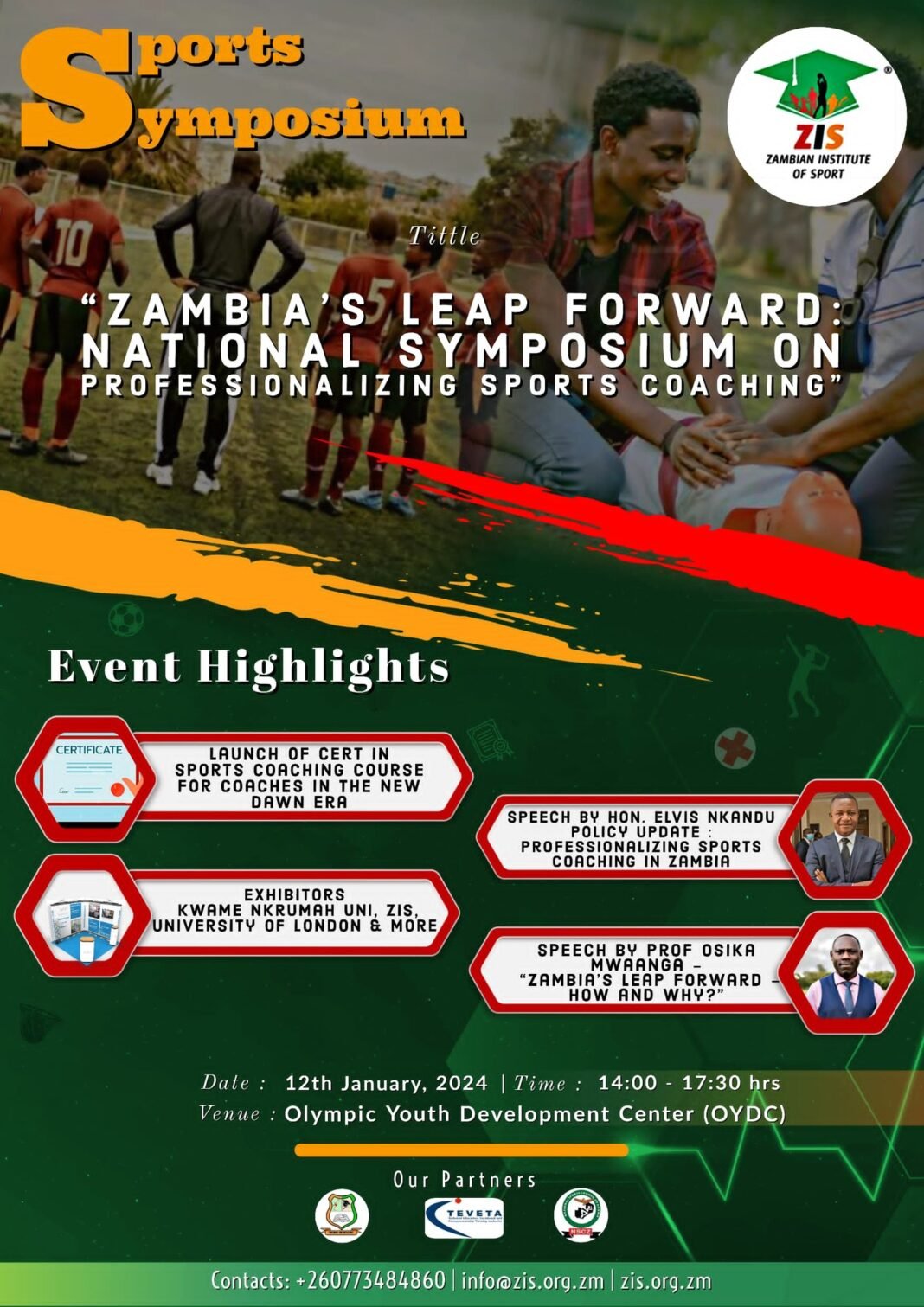 Zambia to host Sports Symposium in January 2024