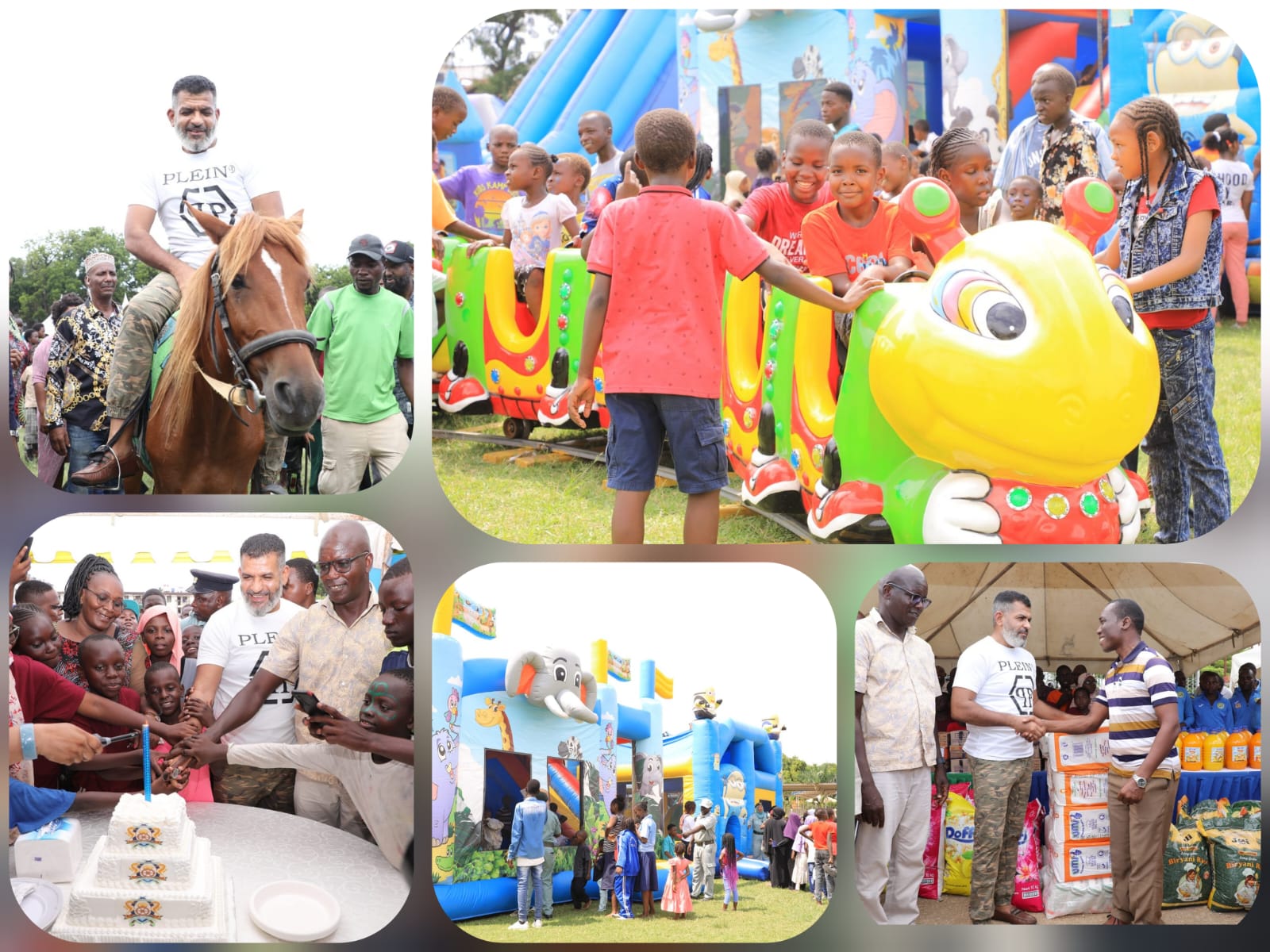 Governor Abdulswamad Shariff Nassir with other officials at the Children's Fun Fair (Image Courtesy: Mombasa Sub County Administration)