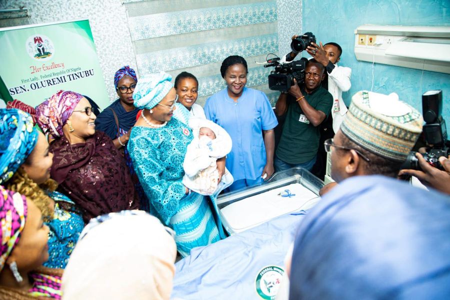 Nigeria's first lady Tinubu celebrates 2024 first baby of year