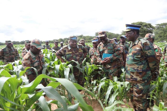 ZAF Commander Lt Gen Oscar Msitu Nyon undertakes tour of three bases