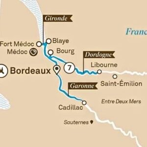 A map representing city Bordeaux in France