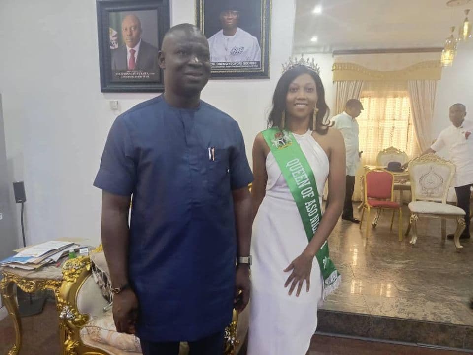 Vanessa Amachree pays courtesy call to George Onengiyeofori , Image: facebook