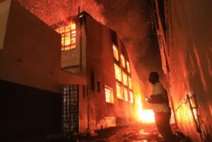 Speke Avenue Shopping Mall caught in fire