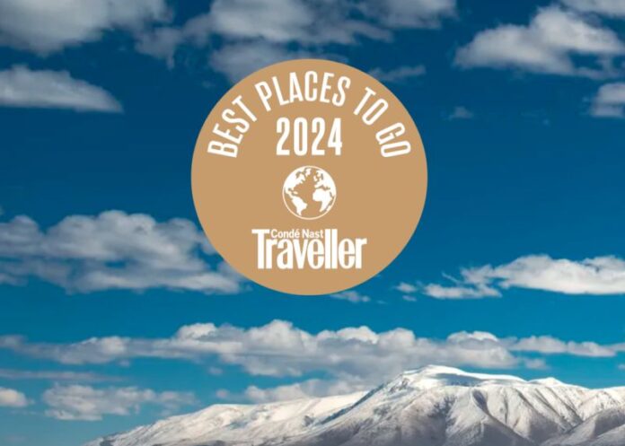 Image of Cover Page of the magazine Conde Nast Traveller of Best Places to Go in 2024