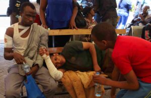 Injured people after the gas truck explosion