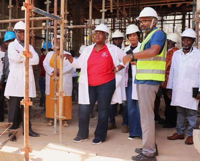 Khumbize Chiponda visits new radiology facility, sees progress, Image: facebook