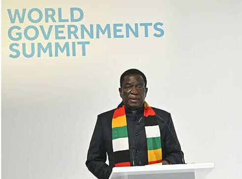 President Mnangagwa while addressing the World Governments Summit 2024 in Dubai, UAE