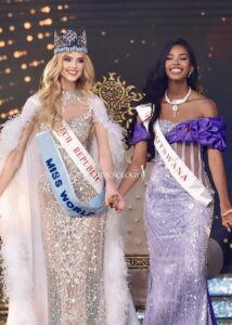 Lesego Chombo with 71st Miss World Krystyna Pyszkova 