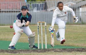 Players playing cricket at Power Play Tournament