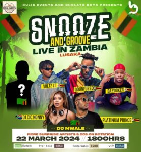 Poster of musical event Snooze and Groove