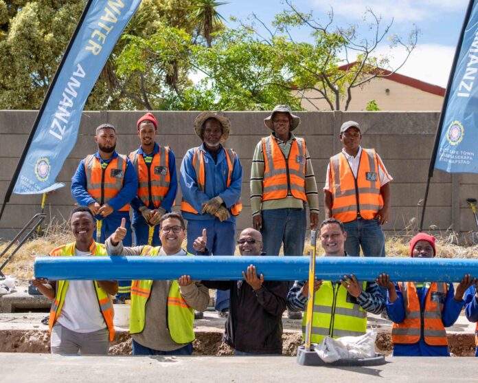 Cape Town Water and Sanitation department while replacing old pipes in Ottery
