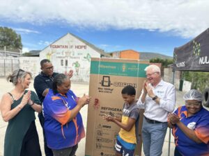 Premier of Western Cape Alan Richard Winde celebrating his birthday at Fountain of Hope