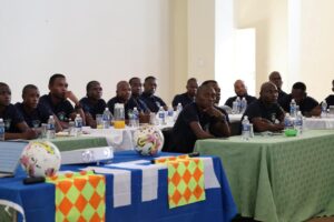 Photograph of a meeting held for FIFA Member Association Referees Course 