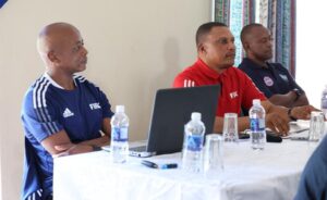 Photograph of a meeting held for FIFA Member Association Referees Course 