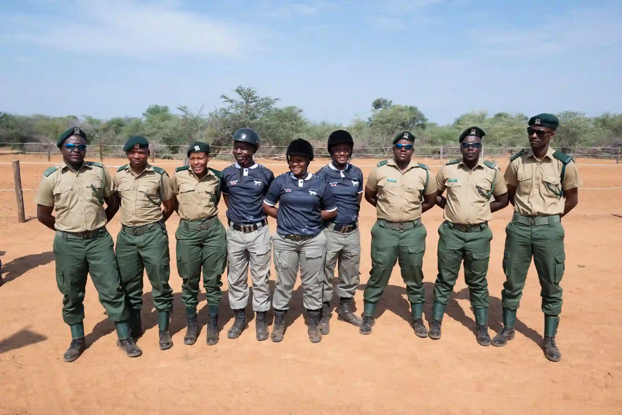 Botswana Police and Prison Services train officers in horse riding, Image: facebook