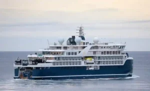 SH Vega Cruise Ship arrives at Elmina Fishing Harbour, Ghana