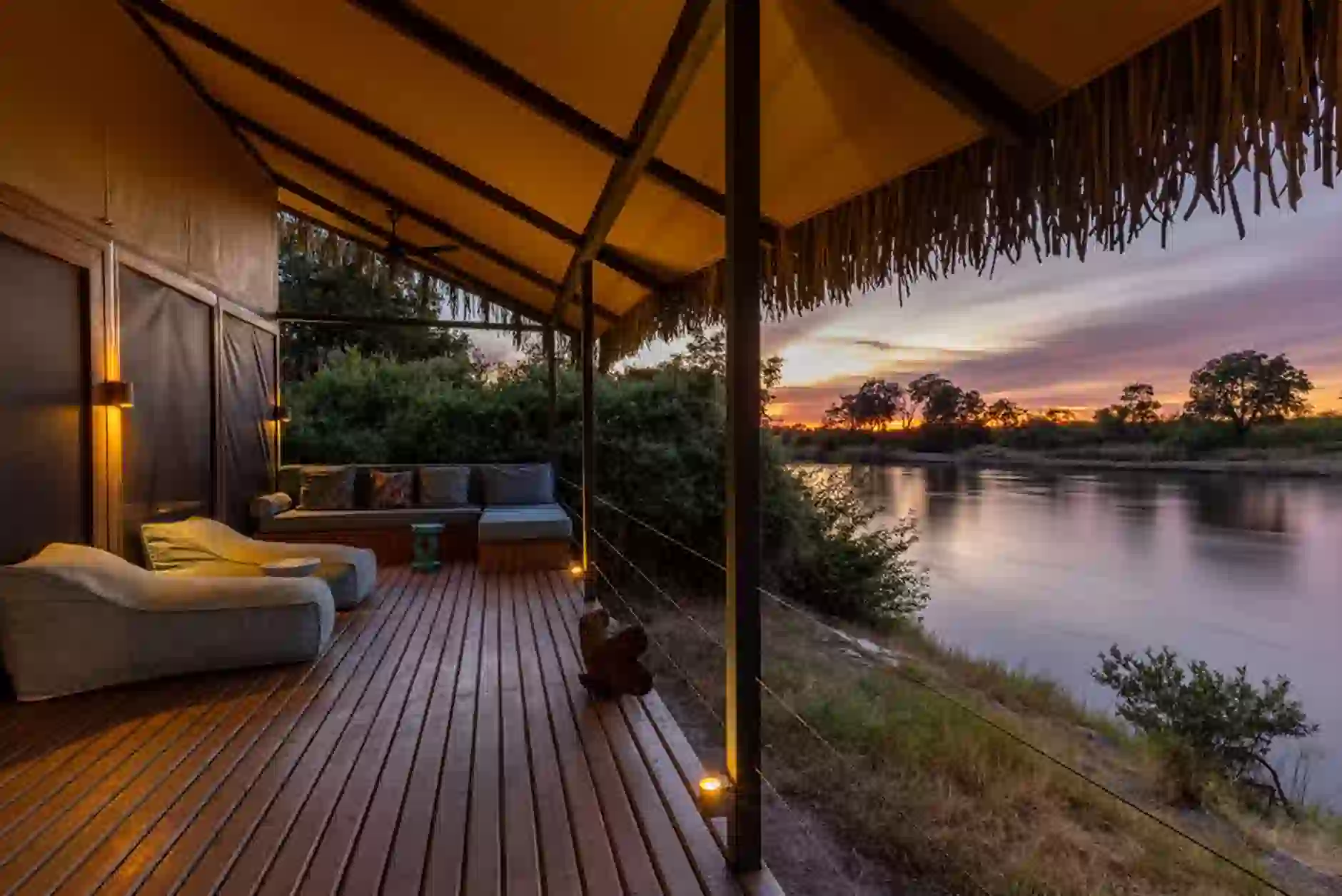 Photograph of Chundu Island Lodge, a view to Zambezi River