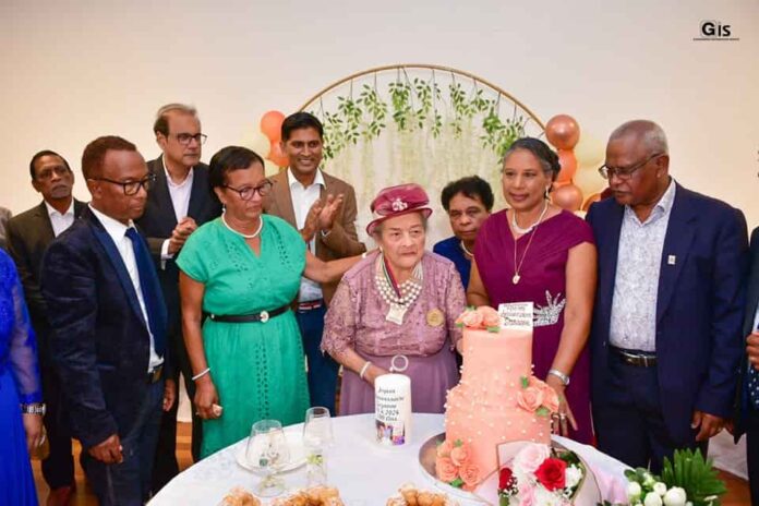 Marie Suzanne Mélin honored as newest centenarian in Mauritius, Image: facebook