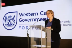 Minister of Finance and Economic Opportunities of Western Cape Mireille Wenger 
