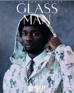 Omah Lay in Louis Vuitton for cover photo of GLASS Magazine