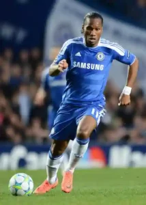 Legendary Soccer Player of Ivory Coast Didier Drogba, in the field.