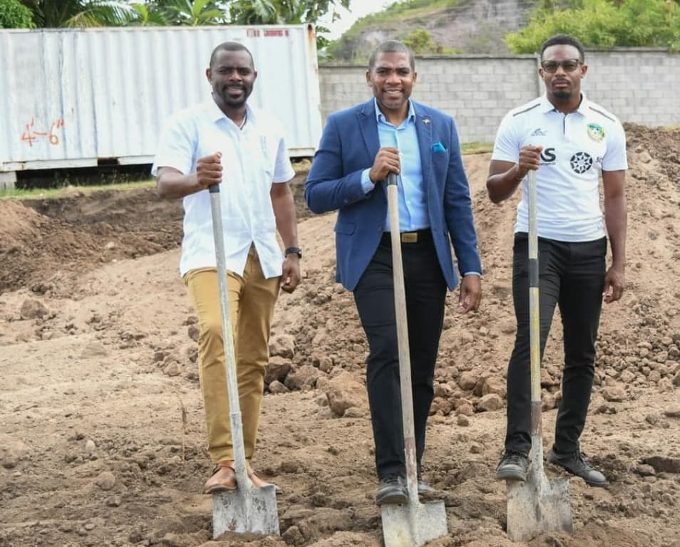 Terrance Drew attends groundbreaking event for Conaree Stadium, Image: Facebook