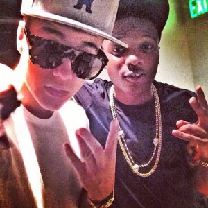 Justin Bieber and Wizkid together for the performance of Essence