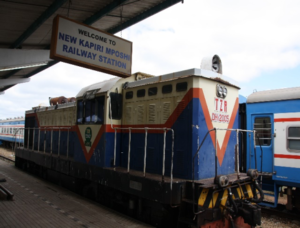 Mukuba Express train at Kapiri Mposhi station