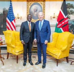 President William Ruto with President Joe Biden at Washington DC for roundtable