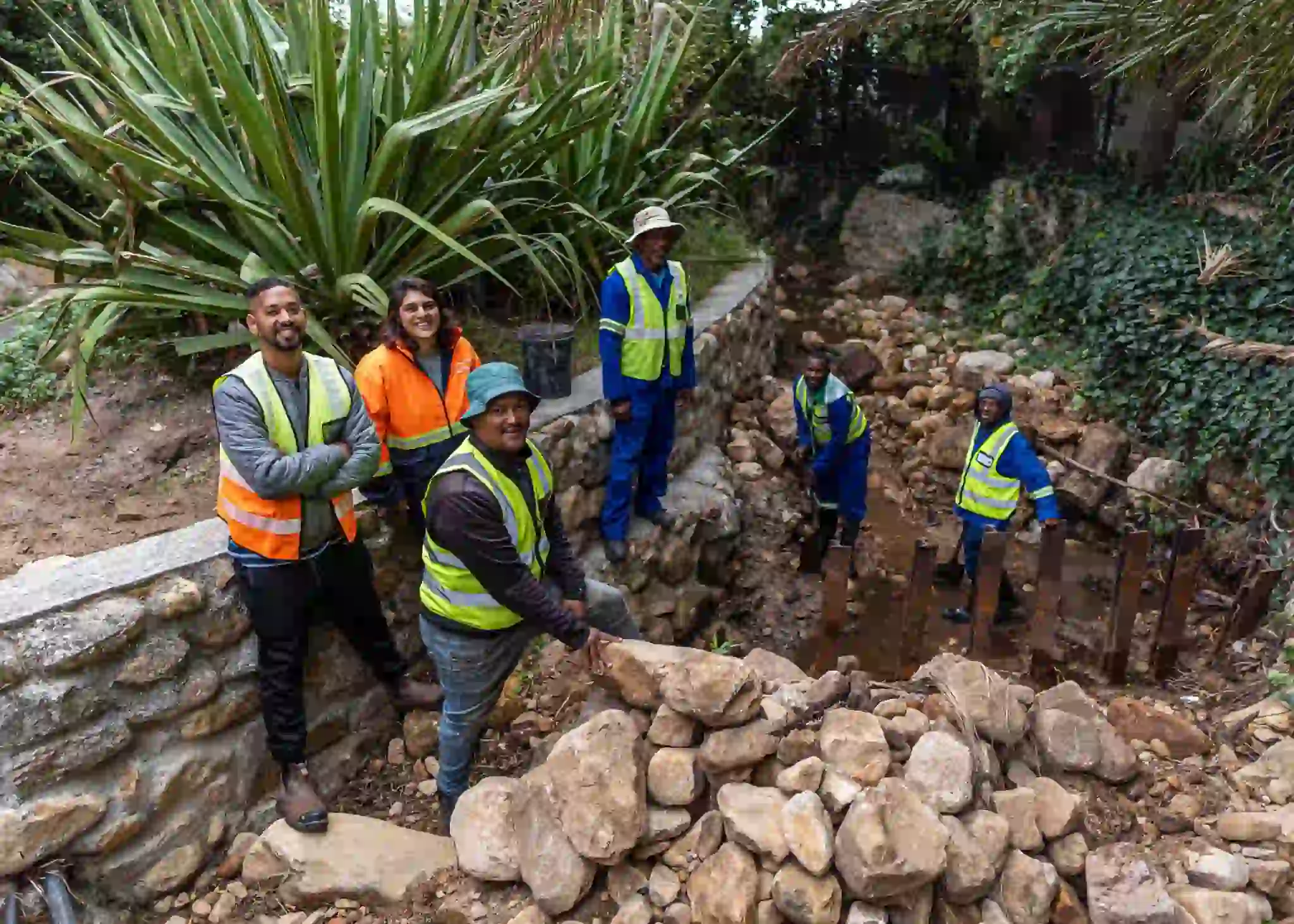 Photograph from the rehabilitation work of Blinkwater stream in Camps Bay