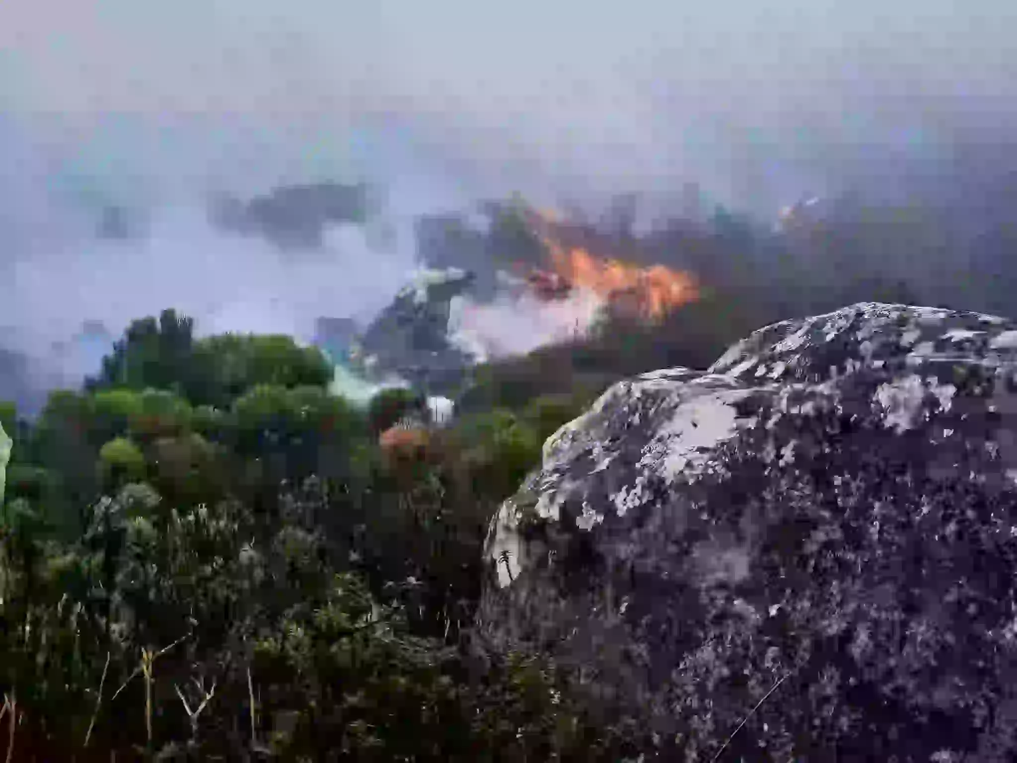 photograph of the fire in South Africa