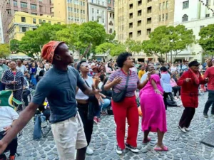 People enjoying the Cape Town International Jazz Festival concert 