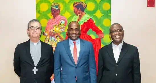 PM Roosevelt Skerrit meets Titular Archbishop of Gabala, Image: facebook