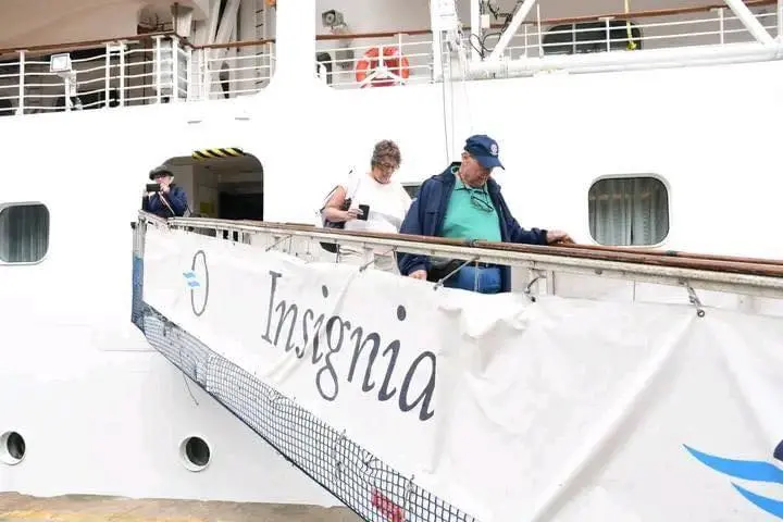 cruise liner MV Insignia arrived at Port of Mombasa