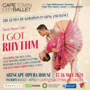 Poster of 'I Got Rhythm' dancing event in Cape Town 