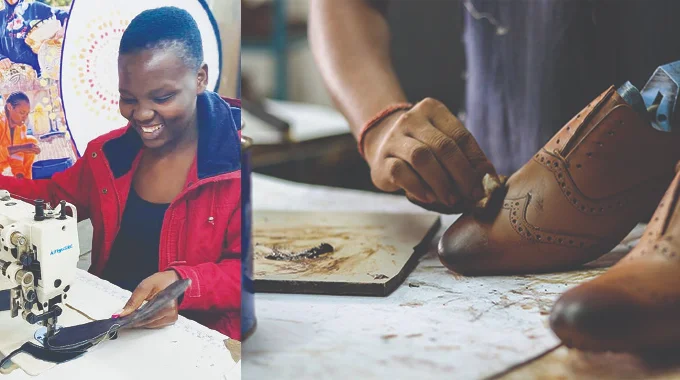 Nicole Sibanda, a shoemaker who won Best Zimbabwean Exhibit at 64th ZITF